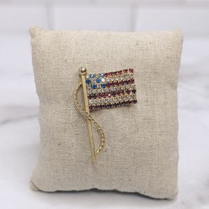 American flag rhinestone pendant